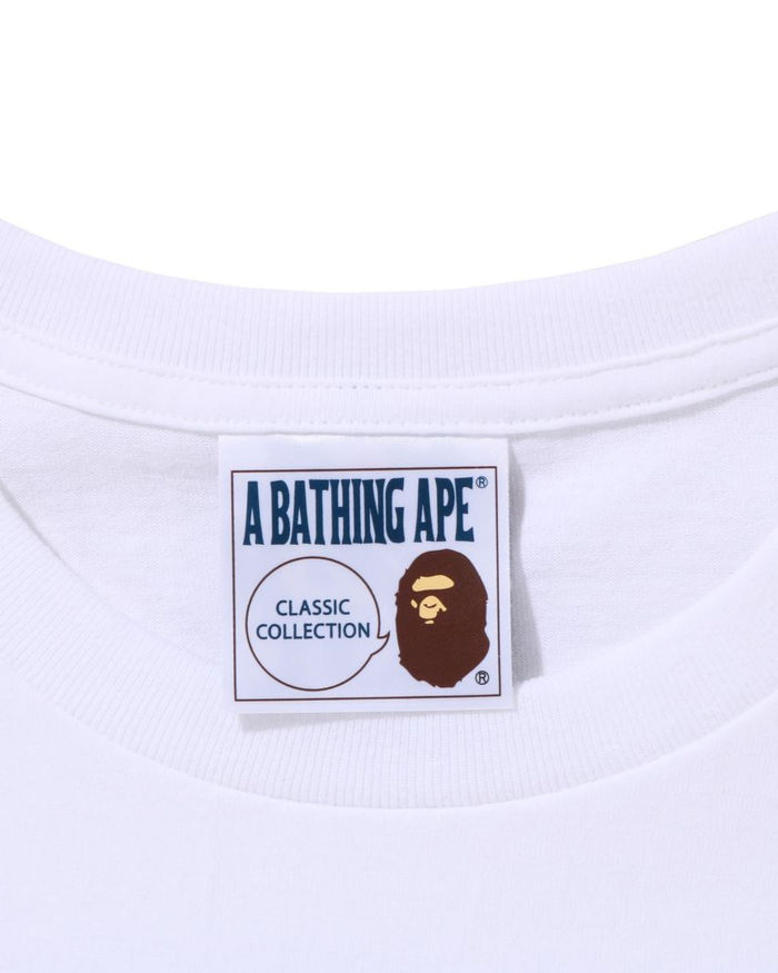 A Bathing Ape Lettered L/S Tee In White