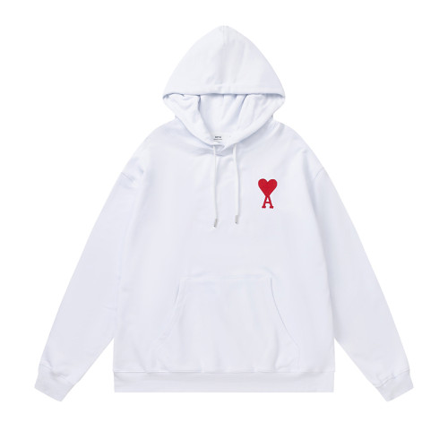 AMI Classic Logo Hoodie White