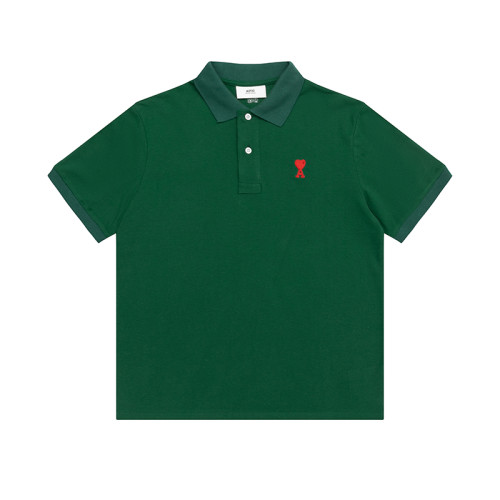 AMI Small Logo Short Sleeve Shirt  Dark Green