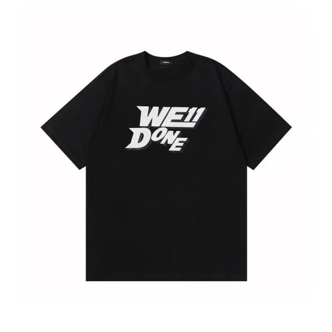 WE11DONE Stereoscopic Letter Print Tee Black