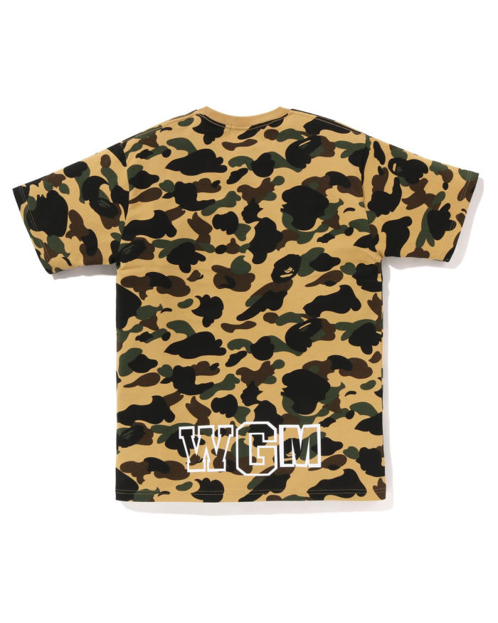 A Bathing Ape 1st Camo Shark Tee In Yellow