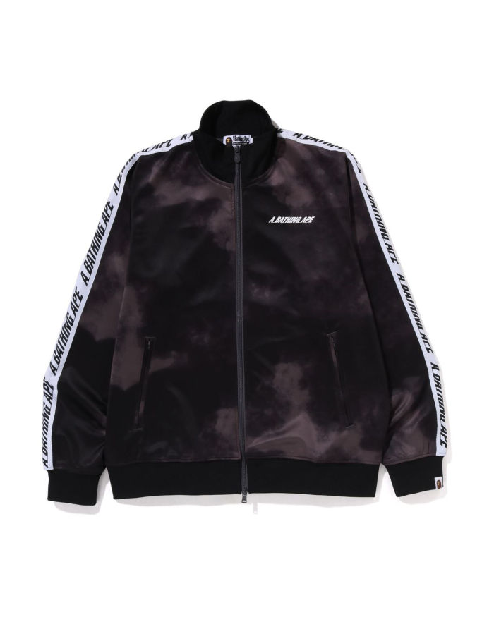 A Bathing Ape Tie Dye Track Jacket In Dark Grey