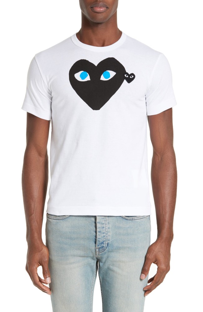 Heart Appliqué Slim Fit Graphic T-Shirt
