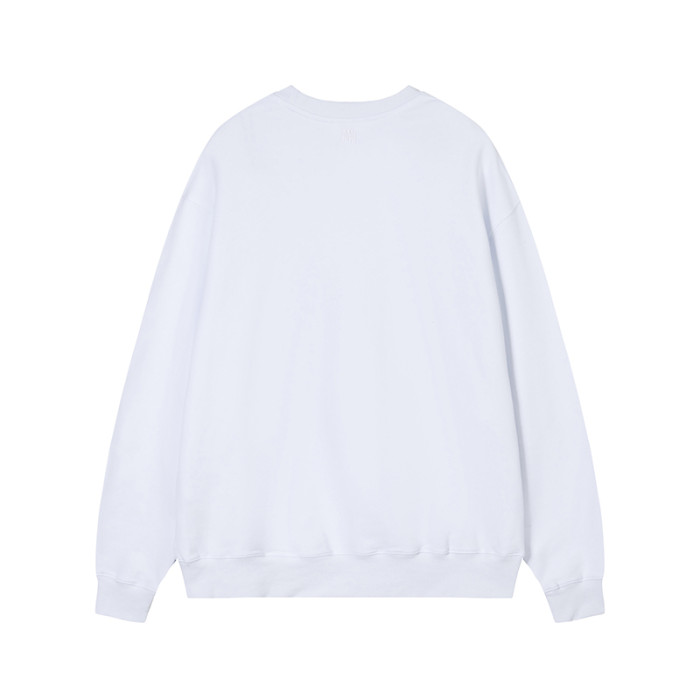 AMI Classic Logo Crewneck Hoodie White