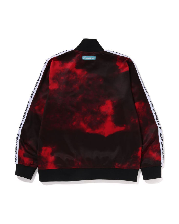A Bathing Ape Tie Dye Track Jacket In Bright Red