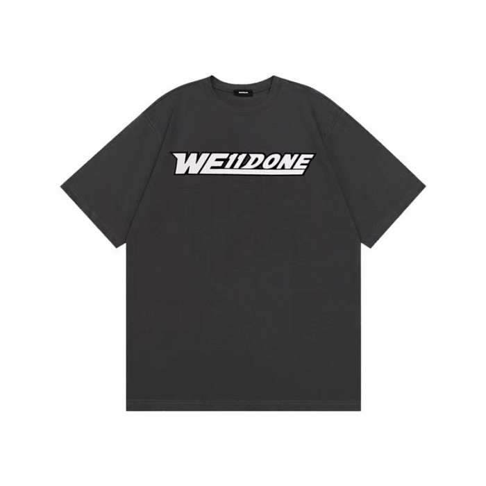 WE11DONE Logo Tee In Grey