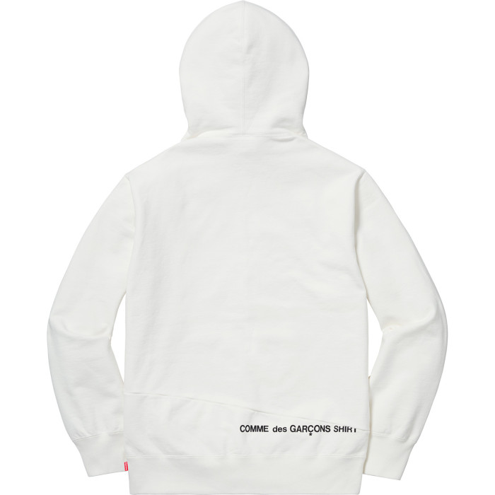 Supreme ×CDG Box Logo Hoodie White