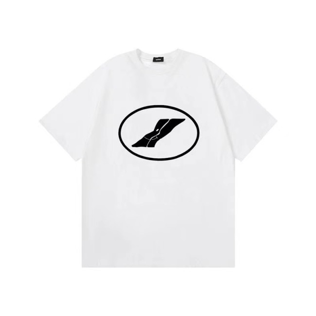 WE11DONE Track Logo Tee In White