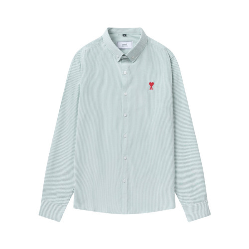 AMI Long Sleeve Logo Shirt Light Green
