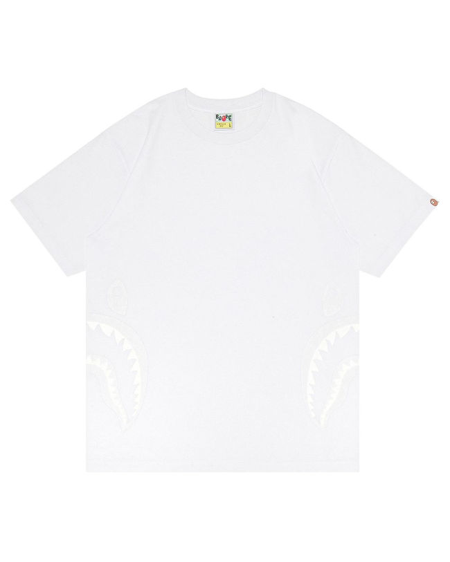 A Bathing Ape Side Shark Tee In White