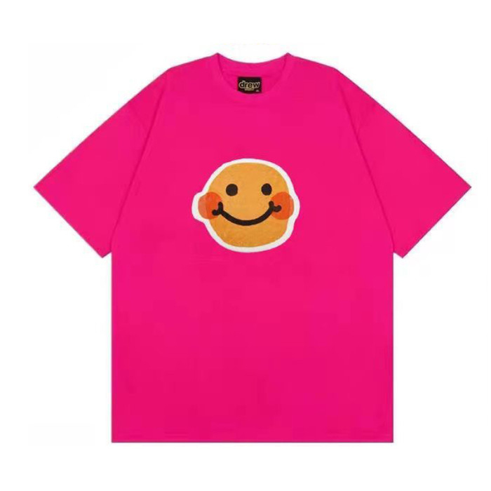 DREW HOUSE SMILE FACE TEE ROSE RED