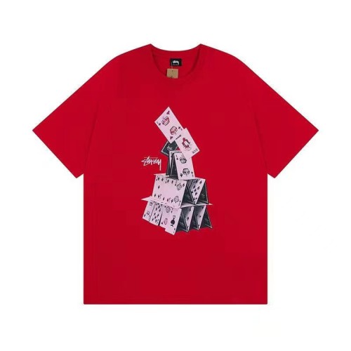 STUSSY  House Of Cards Tee In Red