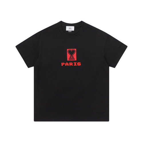 AMI Paris Logo Tee Black