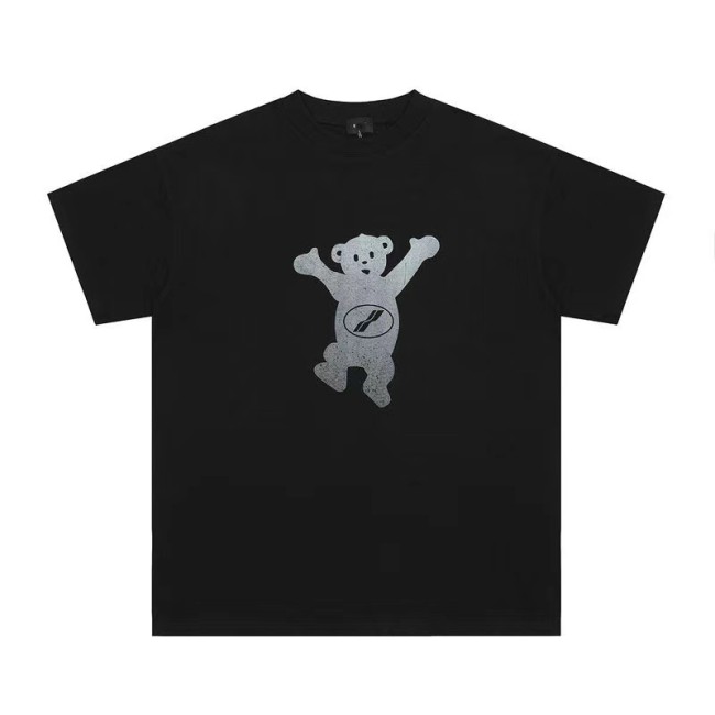 WE11DONE Cartoon Bear Logo Tee Black