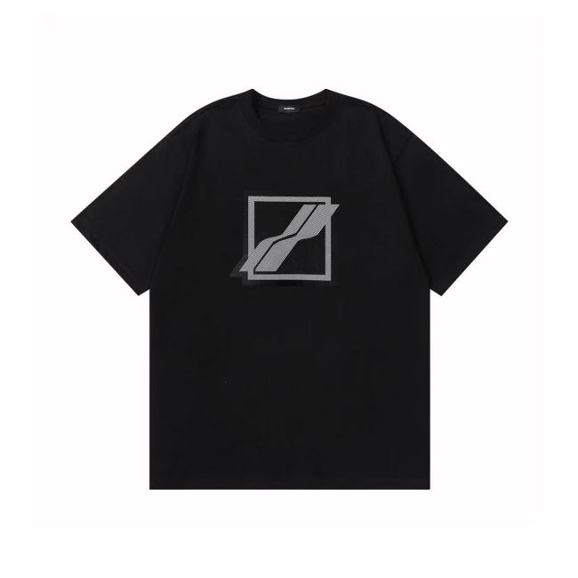 WE11DONE Track Print Tee Black