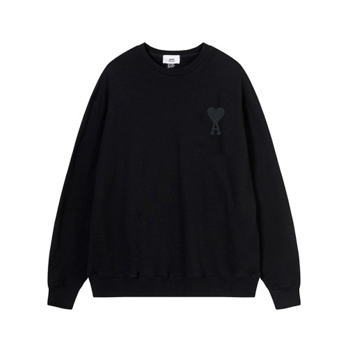 AMI Classic Logo Crewneck Hoodie Black