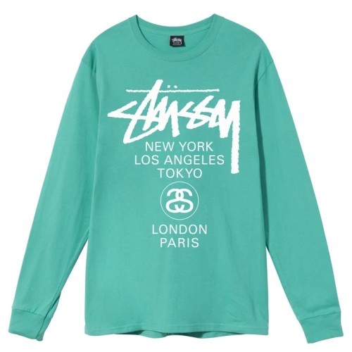 STUSSY WORLD TOUR CREW LONG SLEEVE TEE
