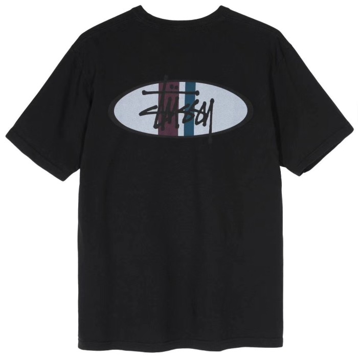 STUSSY TWO BAR OVAL TEE