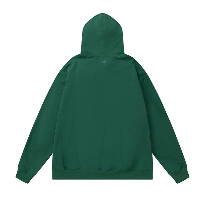AMI  Small Logo Hoodie Dark Green