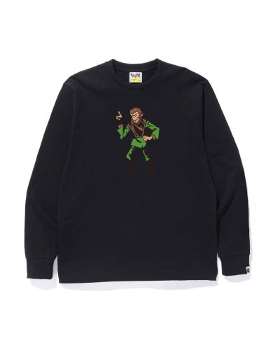 A Bathing Ape L/S Tee In Black