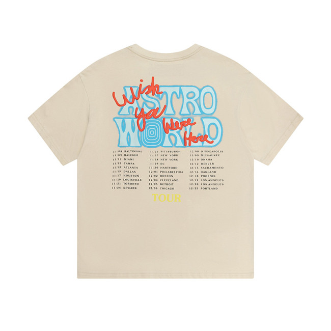 Travis Scott Cactus Jack Lightning Logo Tee Cream