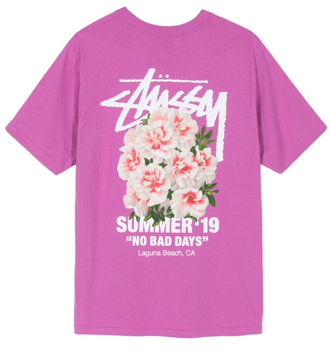 Stussy Summer ‘19 - Carnation “NO BAD DAYS” TEE