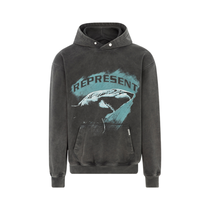 REPRESENT  SHARK GREY HOODIE