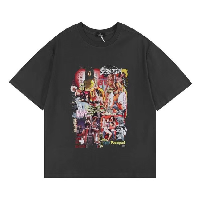 WE11DONE Advertising Poster Printing Tee Black