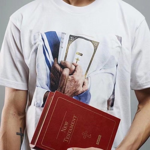 Supreme Bible Print Tee White