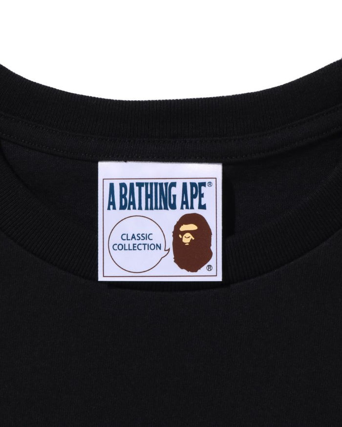 A Bathing Ape Lettered L/S Tee In Black