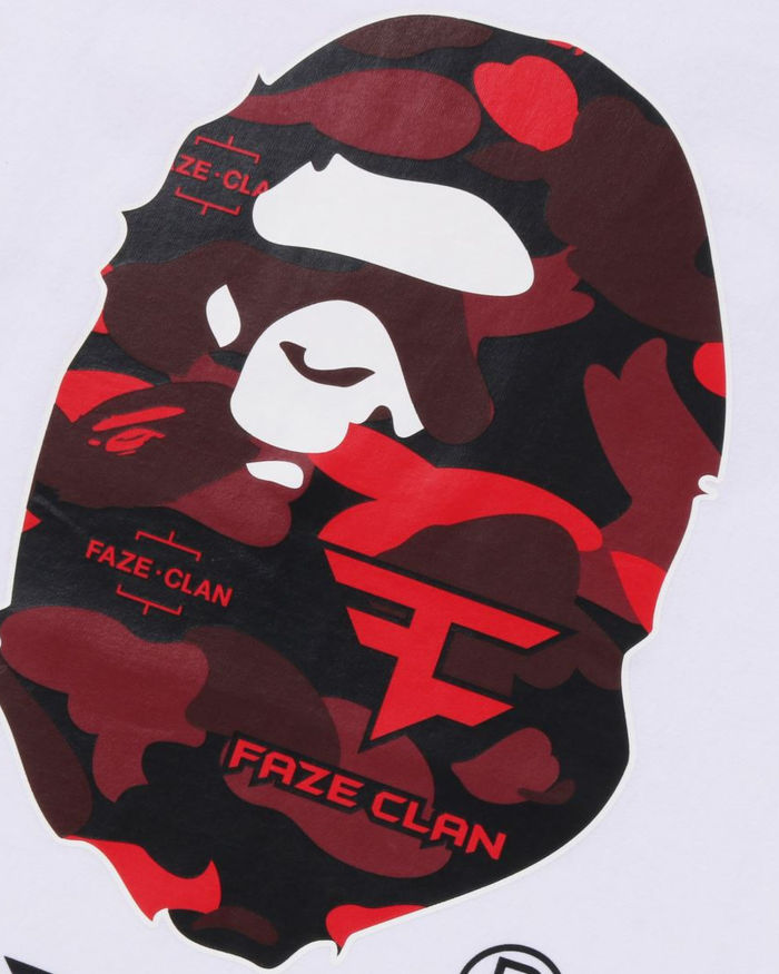 A Bathing Ape X Faze Clan Tee In White