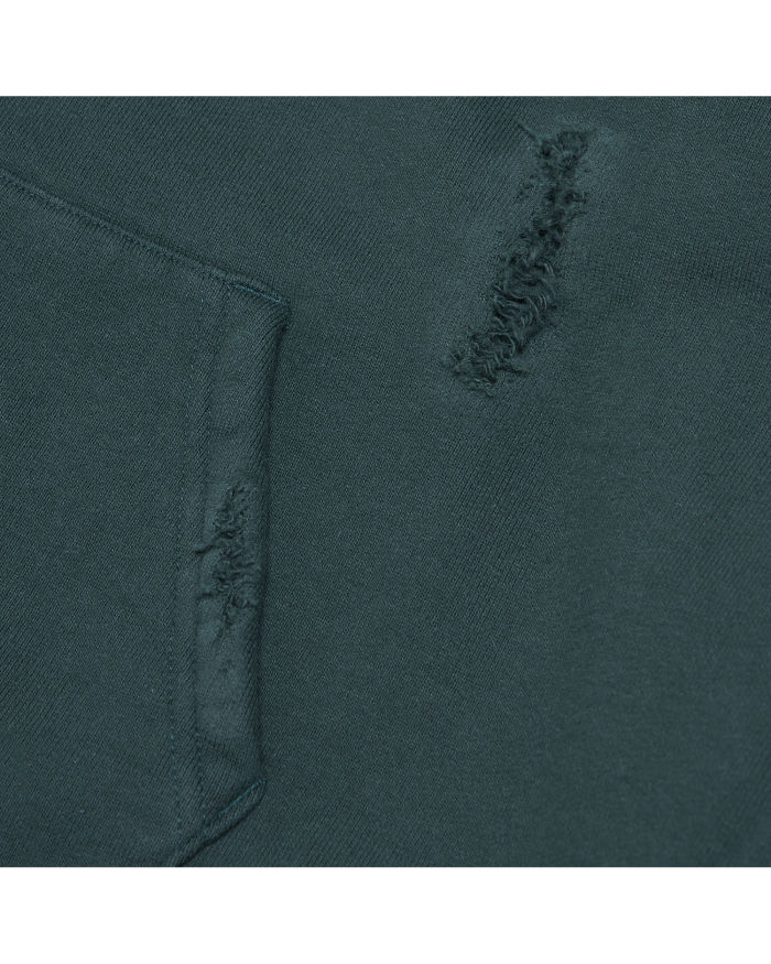 A Bathing Ape Distressed logo hoodie In Deep Jungle