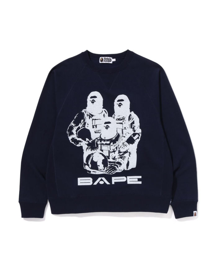 A Bathing Ape Relaxed Fit Crewneck In Dark Grey