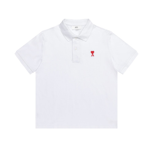 AMI Small Logo Short Sleeve Shirt White