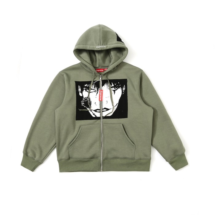 Supreme The Crow Zip Up Hooded Sweatshirt