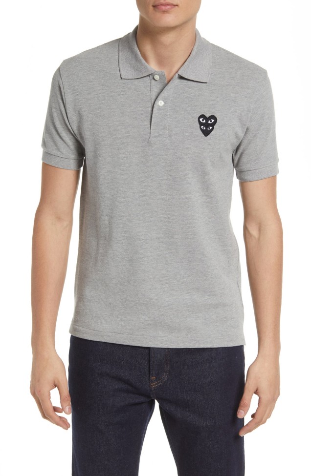 Men's Double Heart Pique Polo