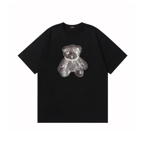 WE11DONE Reflective Teddy Bear Print Tee Black