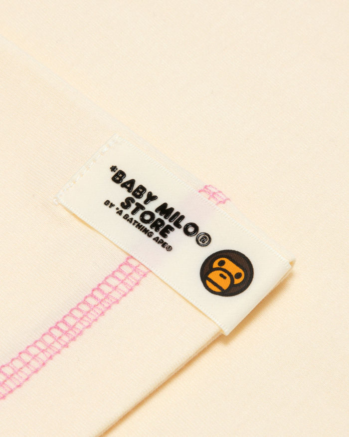 A Bathing Ape Baby Milo print tee In Cream