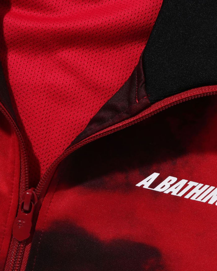 A Bathing Ape Tie Dye Track Jacket In Bright Red