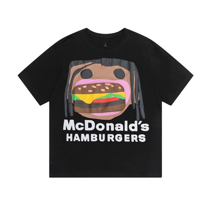 Travis Scott McDonald'S Hamburgers Tee Black