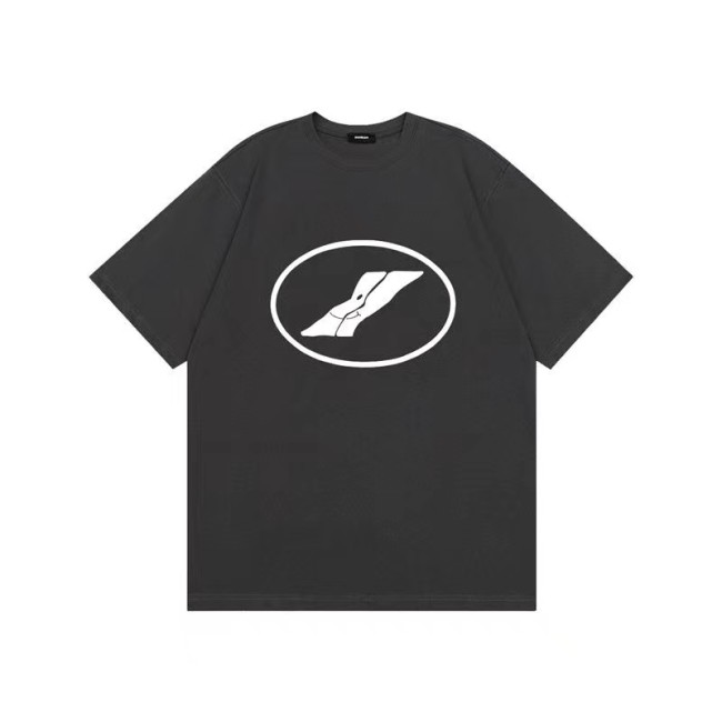 WE11DONE Track Logo Tee In Grey