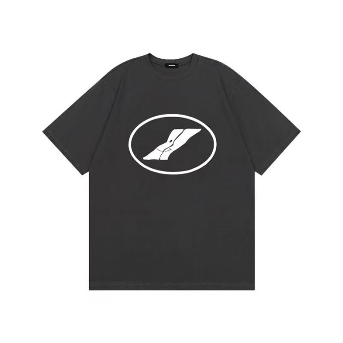 WE11DONE Track Logo Tee In Grey