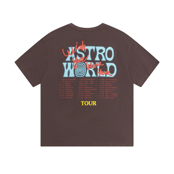 Travis Scott Cactus Jack Lightning Logo Tee Brown