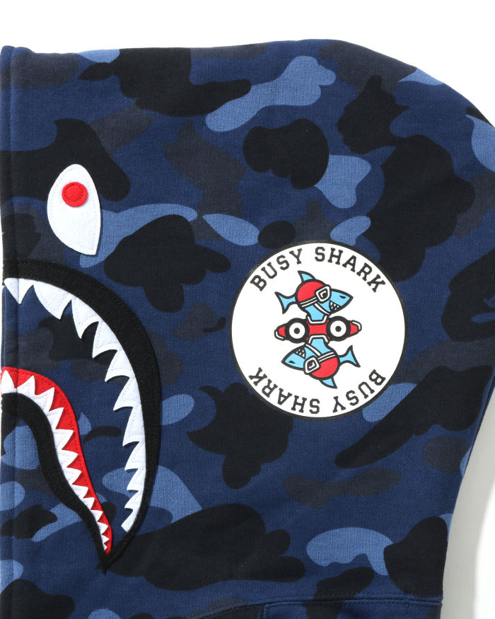 A Bathing Ape Color Camo Shark Full Zip Hoodie