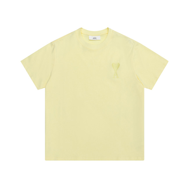 AMI Same Color Logo Tee Yellow