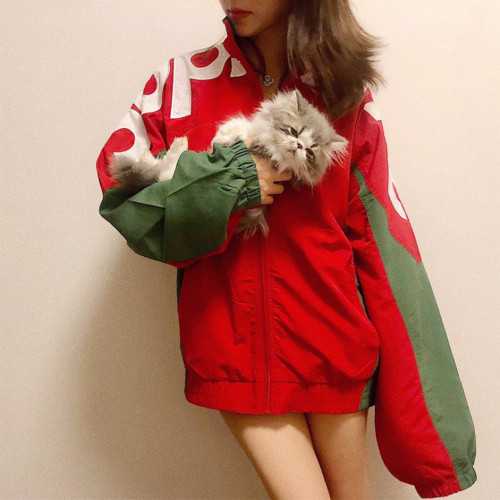 Supreme Shoulder Logo Jacket Red