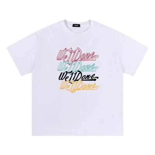 WE11DONE Multicolor Logo Tee White