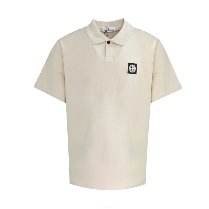 Stone Island Polo In Cream