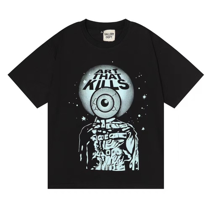 GALLERY DEPT Art That Kills Fashion Eyeball Print Cotton Tee In Black