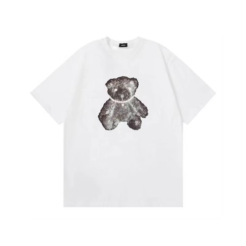 WE11DONE Reflective Teddy Bear Print Tee White